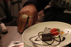 ケーキと指輪