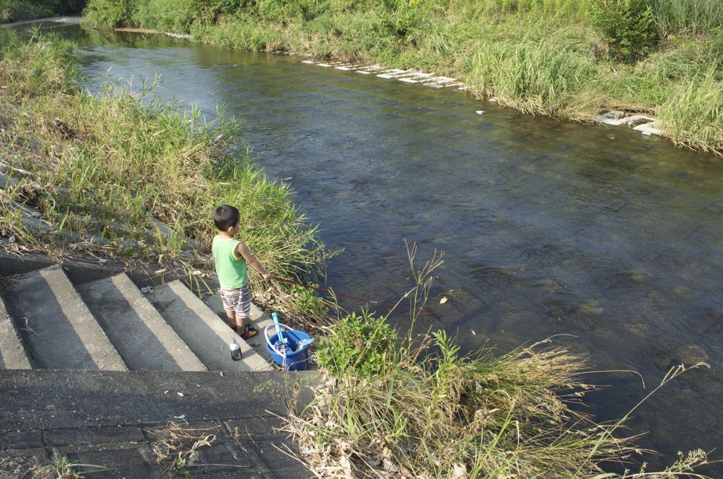 初めての魚釣り