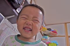満面の笑み