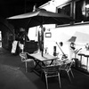 Terrace under the railroad