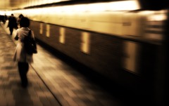 Shinjuku underpass of the out of season