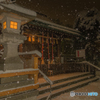 雪降る神社