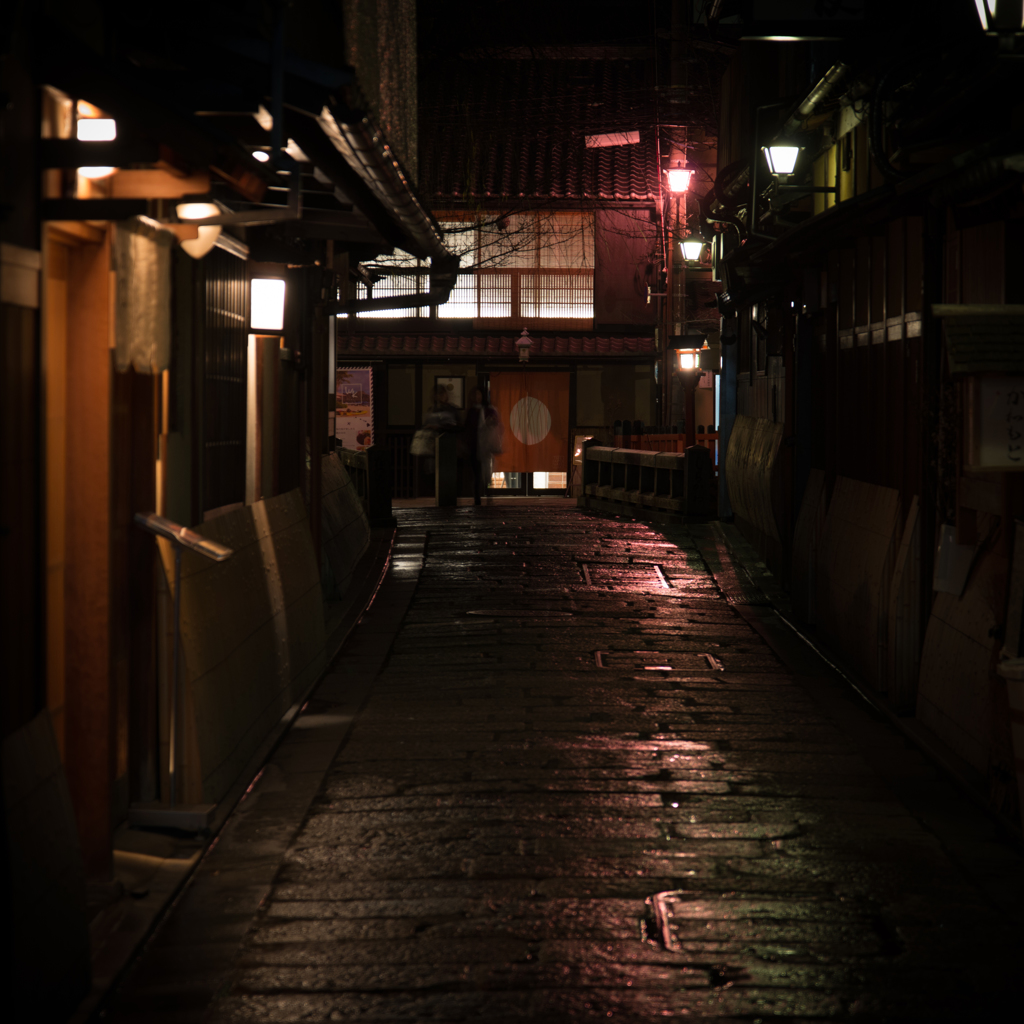 京都　祇園白川巽橋付近