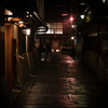 京都　祇園白川巽橋付近