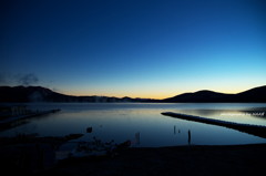 山中湖の朝。
