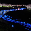 夜桜青流れ