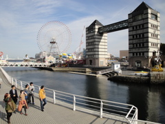 運河の冬景