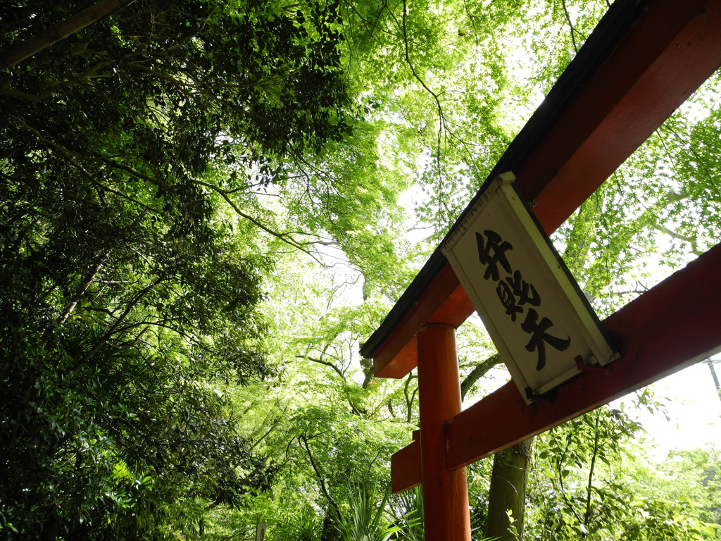 緑の中の弁財天