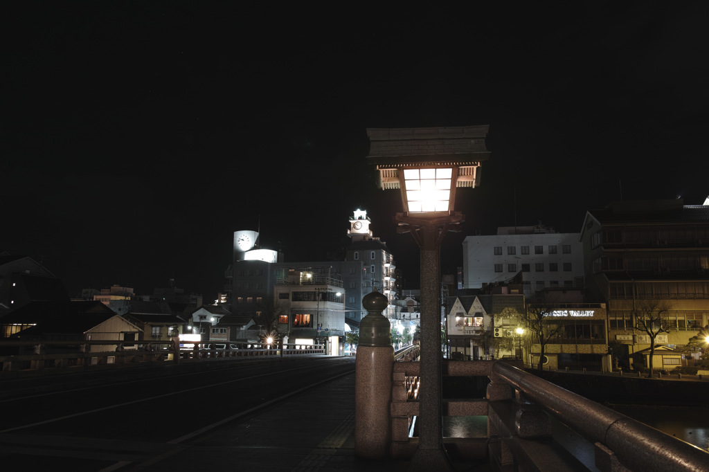 松江大橋と時計台