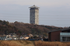 横浜薬科大学の図書館塔。