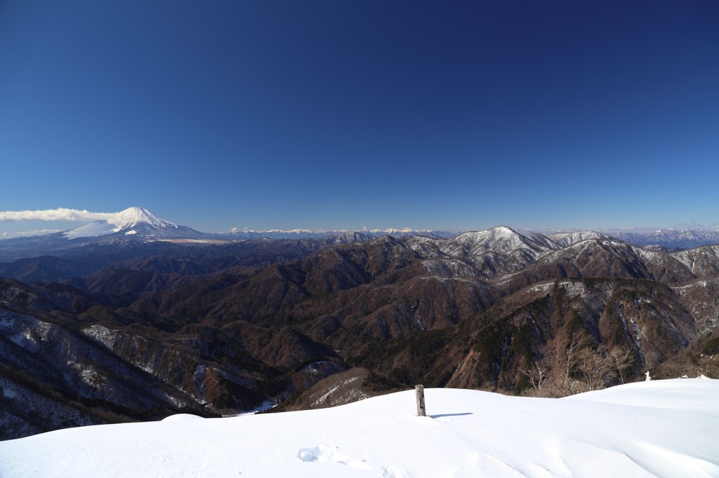 広大な南アルプスと富士山