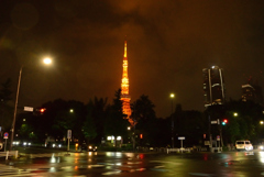 雨の交差点