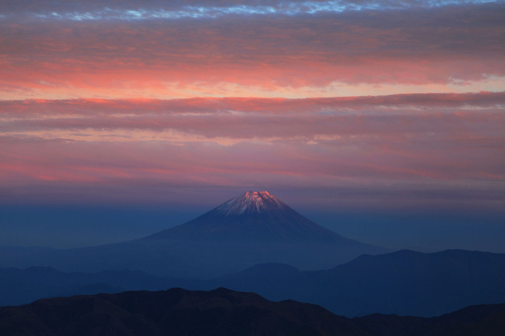 北岳からの夕景