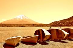 精進湖からの富士山