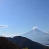 富士に雲