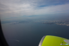 うっすらと富士山