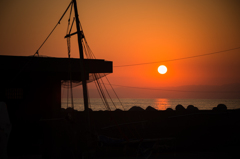 ある漁港の夕景 10