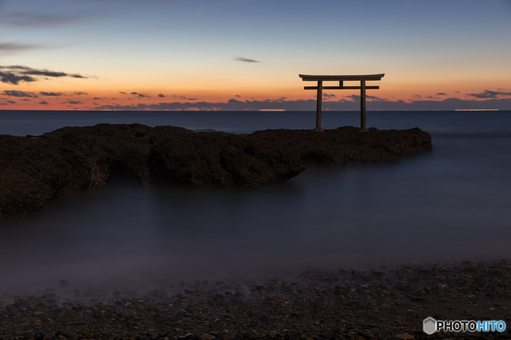 大洗の朝焼け