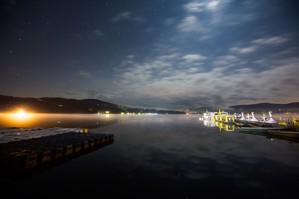 夜の水鏡