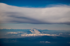 飛行機目線の富士山