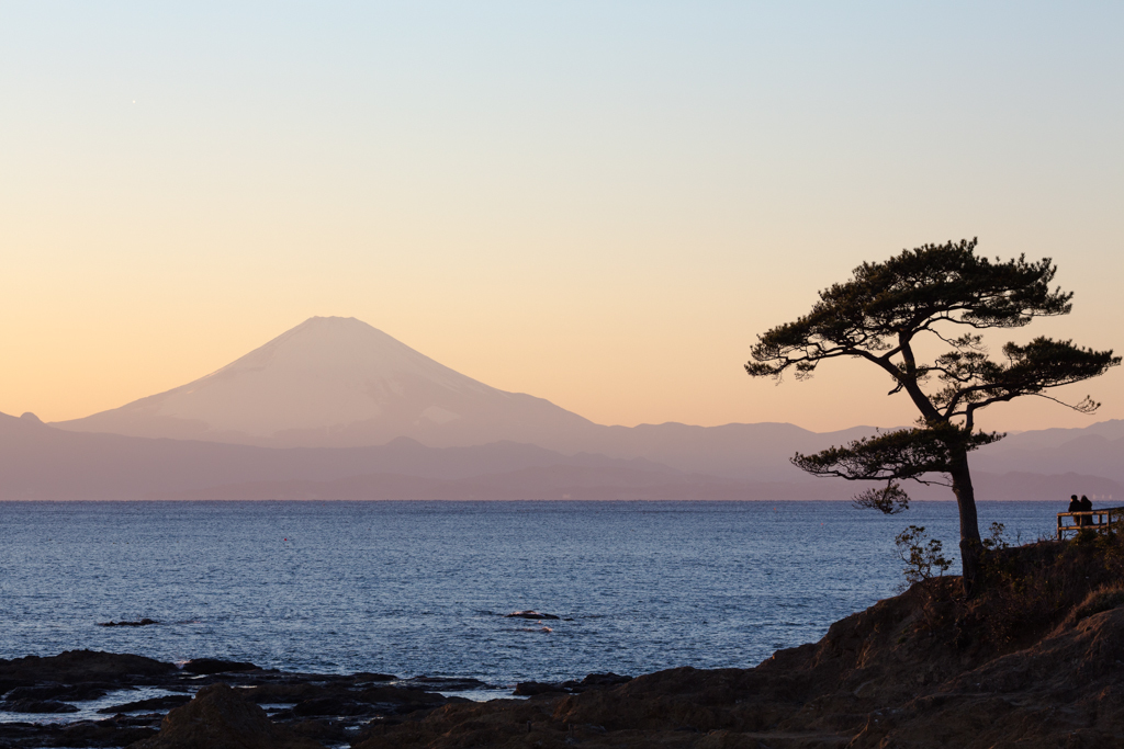 2014年1月19日の日没風景