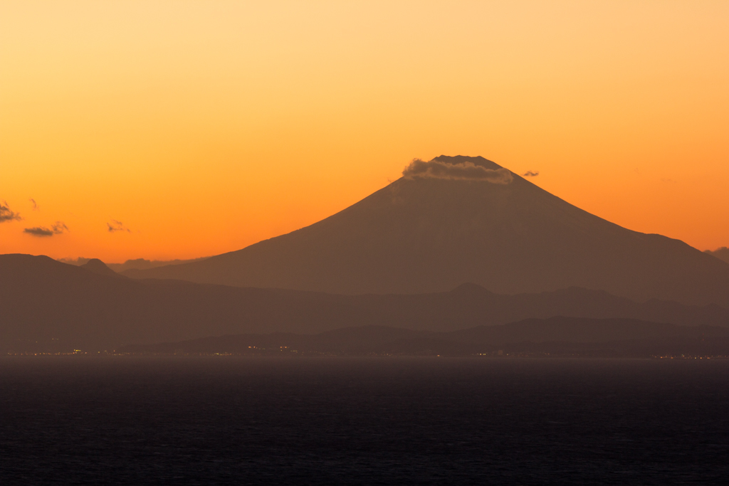 夕暮れの富士4