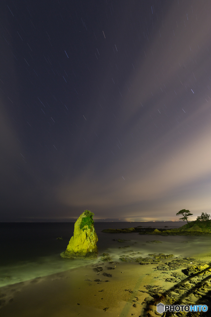 工場夜景撮影帰りの夜空