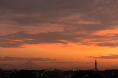 自宅からの夕景