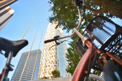 見上げるとビル