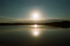 夕陽を映す多摩湖(FM3版)