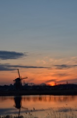印旛沼　夕景