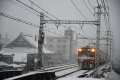 大雪の京急
