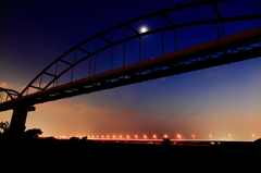 荒川水管橋の夜