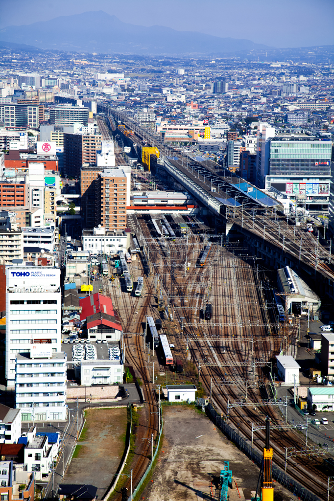 Over Takasaki station