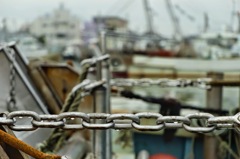 雨上がりの漁港