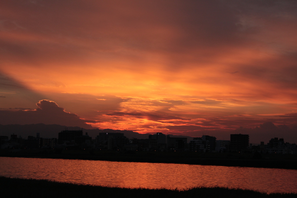 淀川の夕景3-1