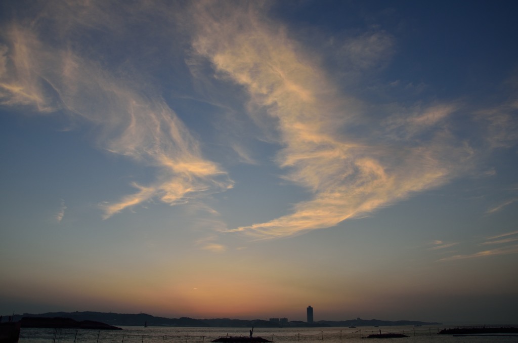 日間賀の夕焼