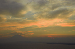 江の島からの夕景・富士２