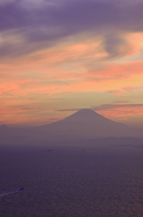 江の島からの夕景・富士４