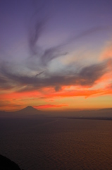 江の島からの夕景・富士５