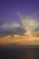 江の島からの夕景・富士３