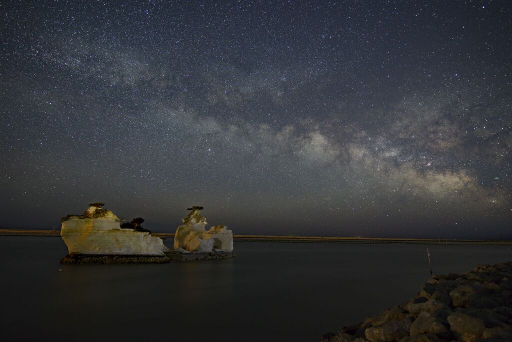 星景写真　松川浦文字島