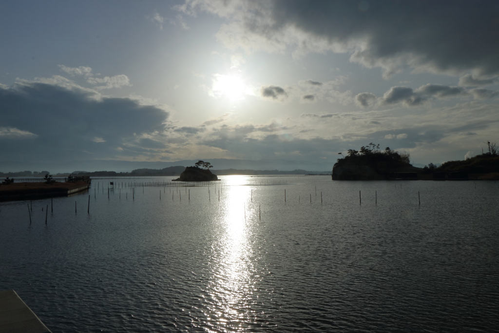 松川浦の夕暮れ