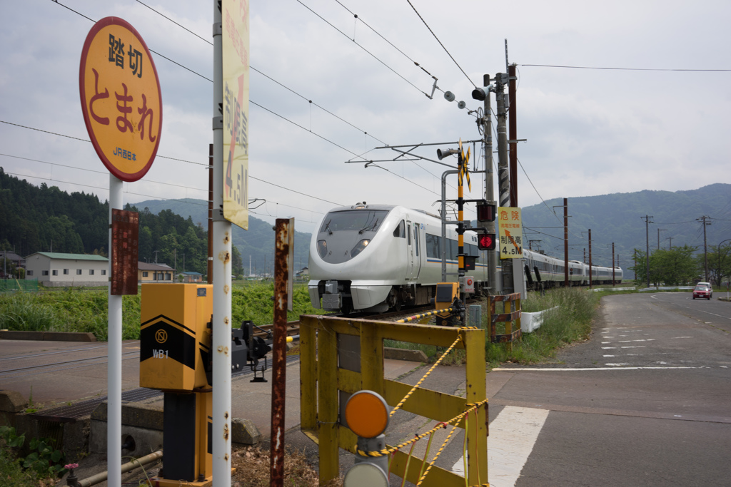 余呉湖近くの北陸線
