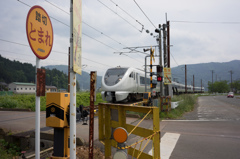 余呉湖近くの北陸線