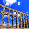 Blue sky of Segovia and its Aqueduct 2