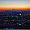富士夜景色