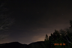森の夜空
