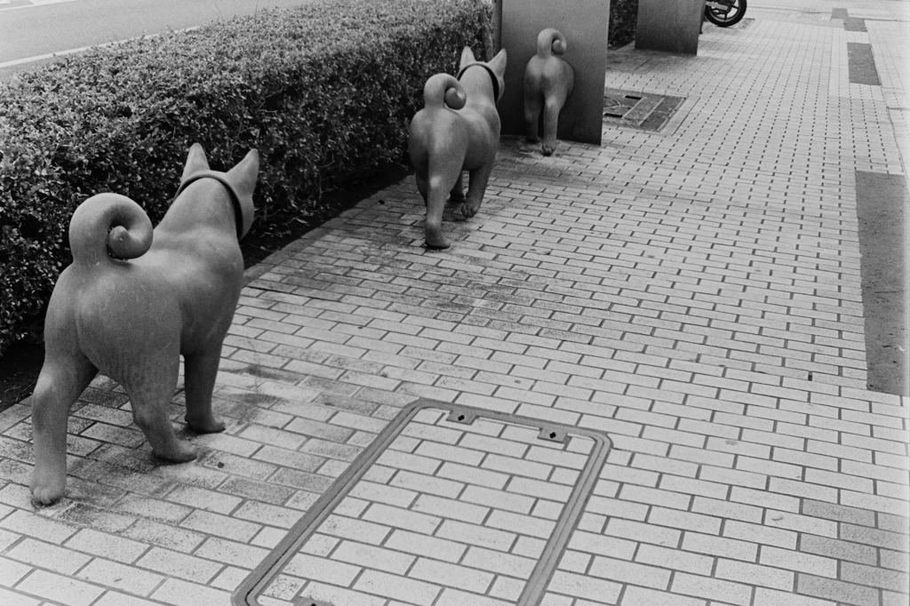 犬のオブジェ