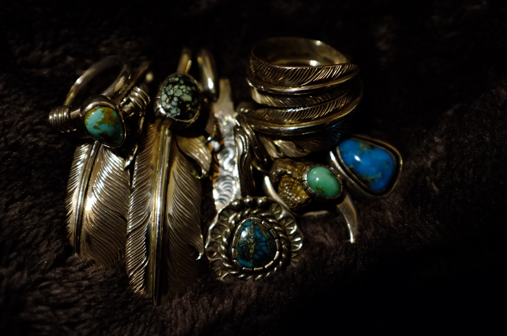 turquoise blue & silver